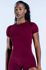 Women's Crew Neck Slim Fit Short Sleeve Workout T-shirt