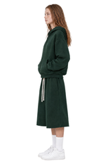 Women's 100% Cotton Loungewear Sets:Hooded Jacket &Mid Short