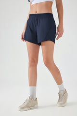 Women Ice Feeling Quick Dry Loose Fit Breathable Outdoor Running Yoga Sports Fitness Shorts