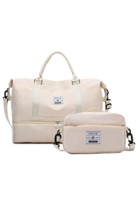 Women Multi-Functional Gym Bag and Small Pouch 2-Piece Set