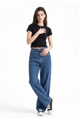 Women's Fall High Waist Soft Straight Leg Jeans
