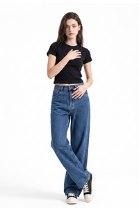 Women's Fall High Waist Soft Straight Leg Jeans