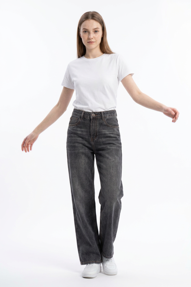 Women's  Fall Vintage Distressed Relaxed Straight Leg Jeans