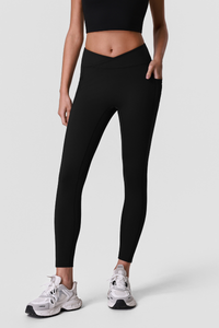Women's Athletic Side Pocket V-waist Yoga Leggings