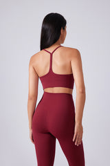 Women Running Sexy Y Back Anti-Shock Gathering Yoga Sports Bra