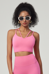 Women's V-Neck Double-Strap Sports Bra