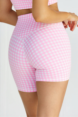 Women's Plaid Print Athletic Shorts