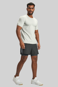 Men's Summer Mesh Round-Neck Loose-Fitting Sports T-shirt
