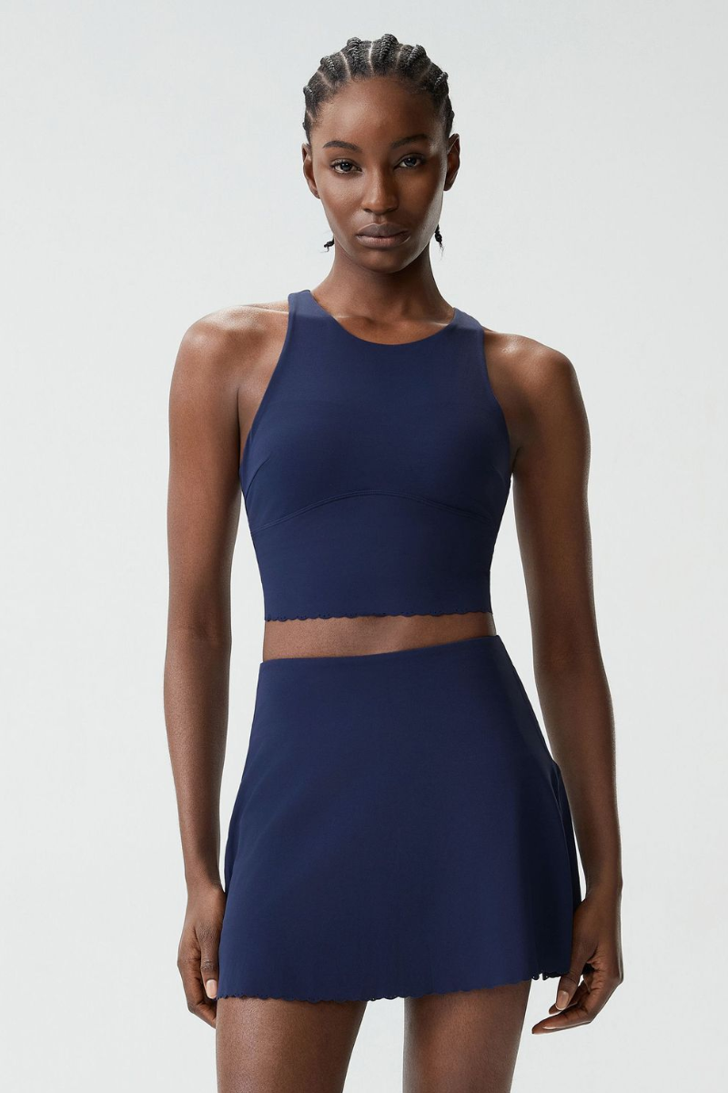 Women's Floral Center Tank & Tennis Skort Two-Piece Set