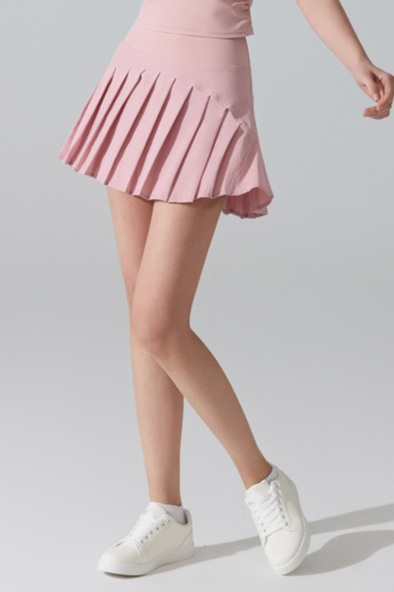Women's Sport High-Waisted Pleated Tennis Skirt with Pockets