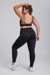 Plus Women's Thin-Strap Sports Bra & Butt-Lifting Yoga Leggings Set