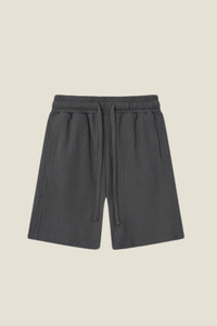 Unisex 330G Waffle Shorts - Straight Drawstring Knee-Length
