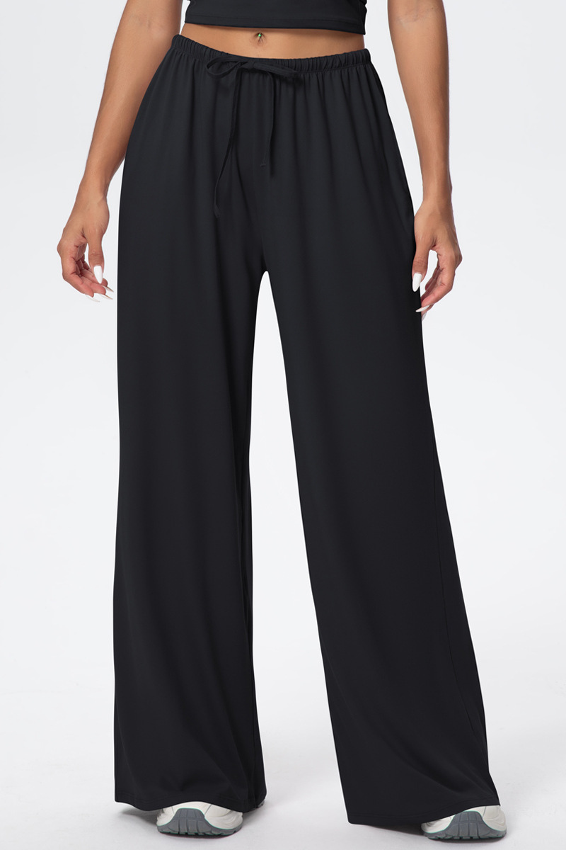 Women’s Athletic Drawstring Loose-Fit  Wide-Leg Pants