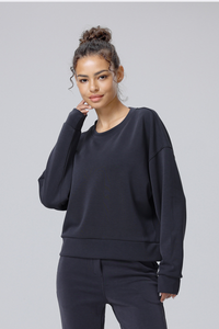 Women Cloud-Like Air Layer Soft Long Sleeve Yoga Sweatshirt