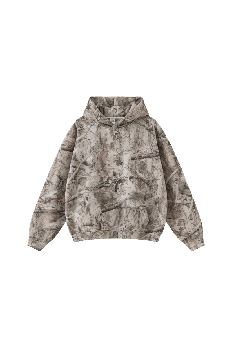 Men's Loungewear Camo Print Loose Drop Shoulder Hoodie