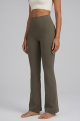Women's Athletic High Waist Seamed Pilates Yoga Flare Pants