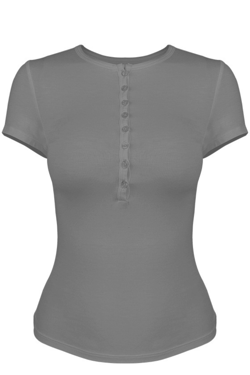 Women's Short-Sleeve Henley Tee