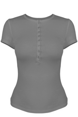 Women's Short-Sleeve Henley Tee