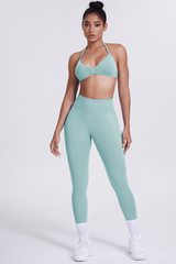 Women's Seamless Sports Bra Athletic Leggings Two-Piece Set