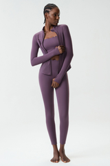 Women's 3-Piece Activewear Set: Jacket + Sports Bra + Leggings