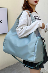 Women's Oxford Fabric Casual Large Shoulder Gym Bag