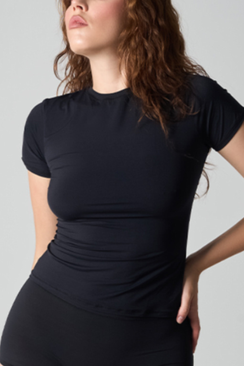 Women's Thin Sculpting Crew Neck Short Sleeve T-Shirt