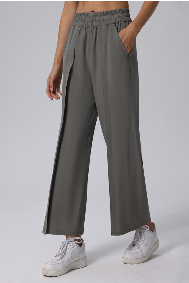 Women's Quick Dry Side Pocket Wide Leg Sports Pants