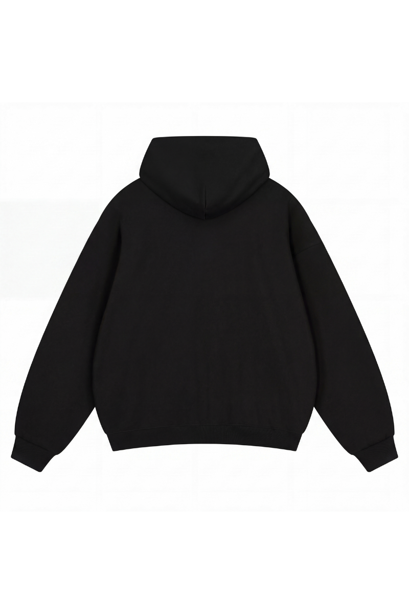 Unisex Fall Relaxed Drop Shoulder Full Zip Hooded Jacket