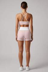 Women's Polka Dot Sports Bra & High Waist Bike Shorts Set