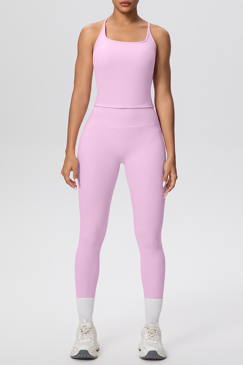 Women's Two Piece Set:High-elasticity Bra And Leggings