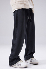 Men drawstring wide-leg relexd sweatpants