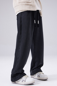 Men drawstring wide-leg relexd sweatpants