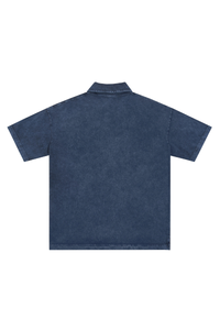 Men's 100% Cotton Snow Washed Vintage Short Sleeve Polo Shirt