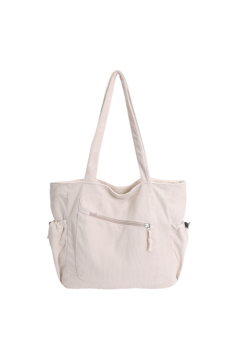 Women's Fall Corduroy Multi Pockets Large-Capacity Tote Bag
