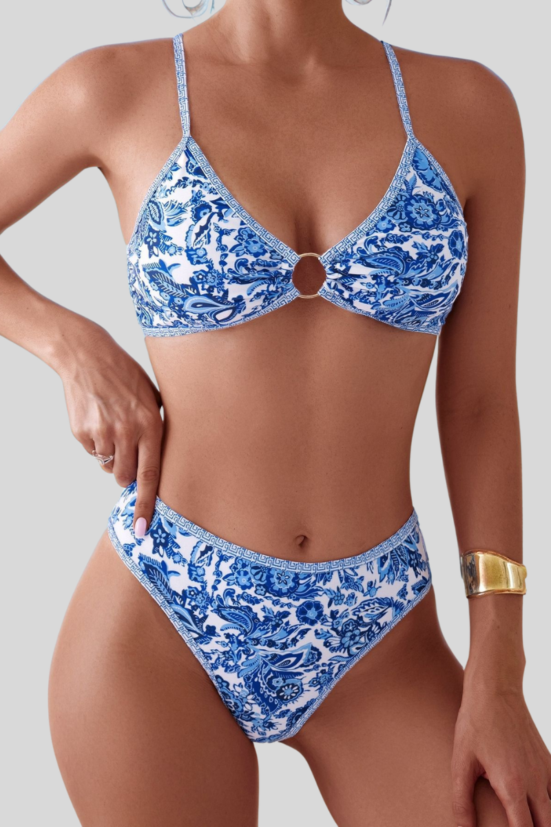 Women's Sexy Spaghetti Strap Triangle Cup Bikini