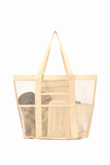 Women's Summer Solid Large Capacity Mesh Sports Bag