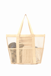 Women's Summer Solid Large Capacity Mesh Sports Bag