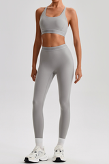 Women's Bare Feel Y-Back Bra & High Rise Yoga Leggings Set