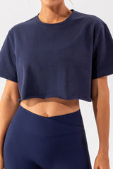 Solid color casual T-shirt