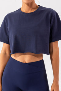 Solid color casual T-shirt