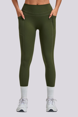 Women's Athletic Side Pocket Hip-Pocket Yoga Leggings