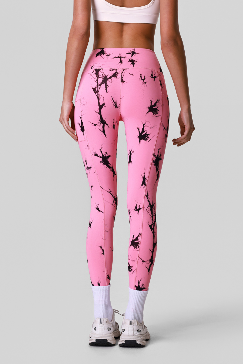 Women's Sports High Waist Tie-Dyed Side Pocket Yoga Leggings