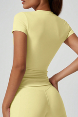 Women's Summer Round-Neck Slim Fit Athletic T-shirt