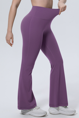 Women's Athletic High Waist And Hip Tight Yoga Flared Pants