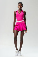 Sports & Fitness V-neck quick-drying tennis skirt two-piece set