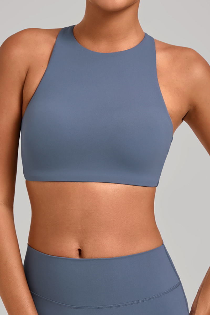 Women's Athletic Cross Back Solid Bra