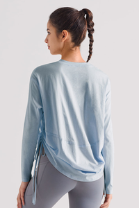 Women's Summer Loose-fit Drawstring  UV Protection Sport Top