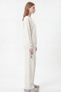 Women's Fall Set:Relaxed Pullover And Drawstring Sweatpants