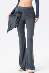 Women's Butt-Covering Slimming Tie-Waist Flare Yoga Pants