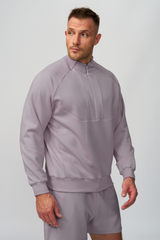 Men's Half-Zip Mock Neck Thermal Sweatshirt